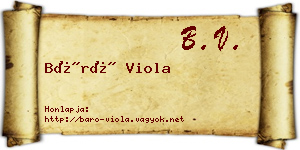 Báró Viola névjegykártya